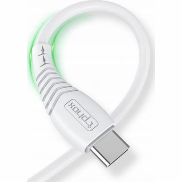 T-Phox USB kabel T-PHOX NATURE TYPE-C BÍLÝ KABEL 1,2M 3A