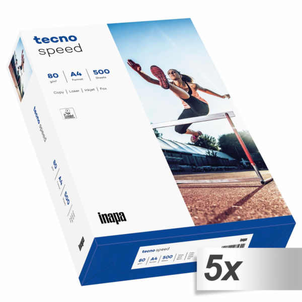 5x 500 Blatt tecno speed A 4 80 g Universalpapier weiß