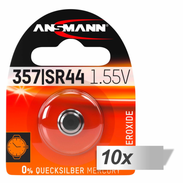 10x1 Ansmann 357 Silveroxid SR44