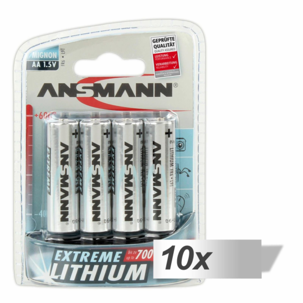 10x4 Ansmann Extreme Lithium Mignon AA LR 6