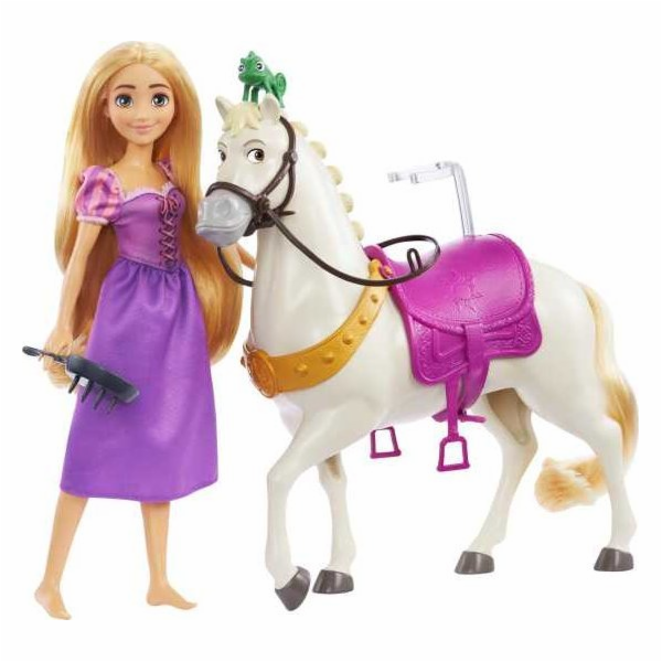Mattel Disney Princezna Rapunzel & Maximus, figurka na hraní