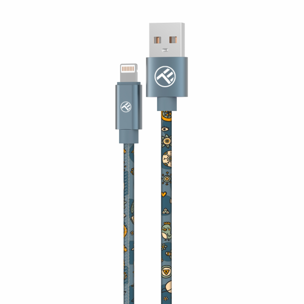 Tellur Graffiti USB to Lightning cable 3A 1m Blue