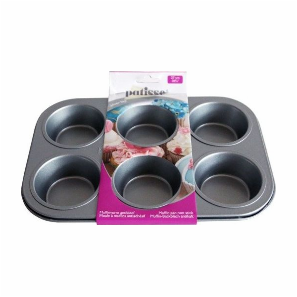 Patisse Forma na muffiny 6 ks 27 cm Stříbrná Univerzální top