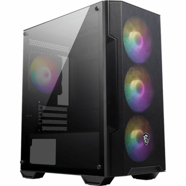 MSI MAG FORGE M100A computer case Micro Tower Black Trans...