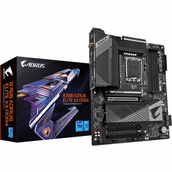 GIGABYTE MB Sc LGA1700 B760 AORUS ELITE AX DDR4, Intel B7...