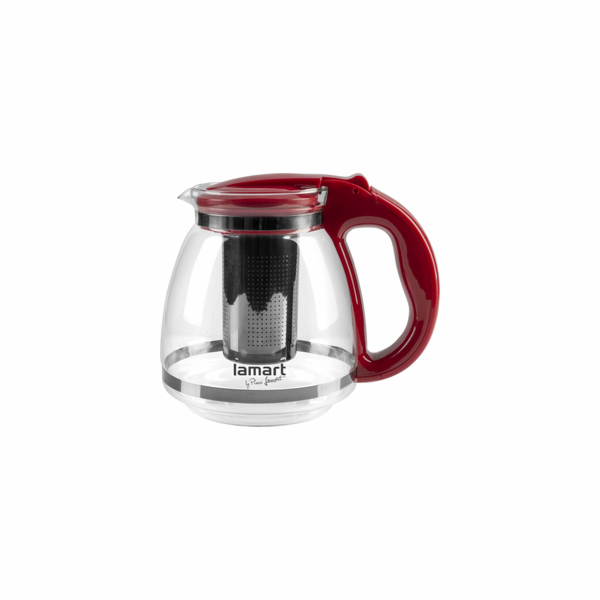 Lamart LT7074 Konvice na čaj VERRE 1,5 l, červená