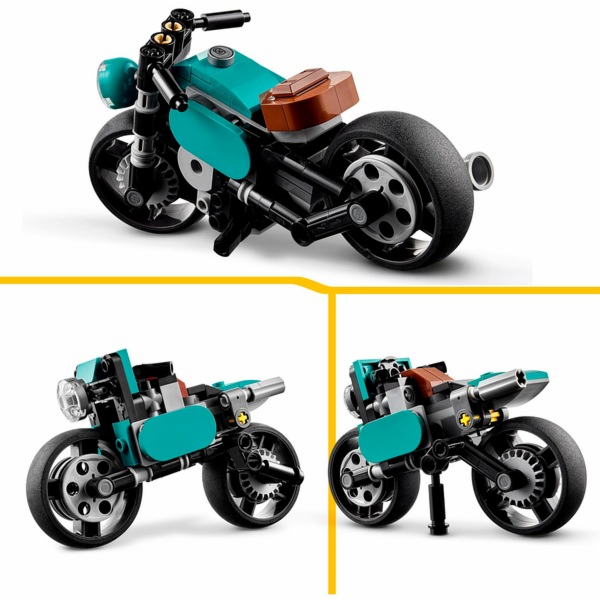 LEGO 31135 Creator 3-in-1 Oldtimer Motorrad, Konstruktion...
