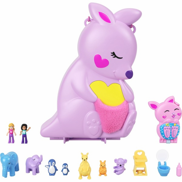 Figurka Mattel Polly Pocket Mama & Joey Kangaroo Pocket