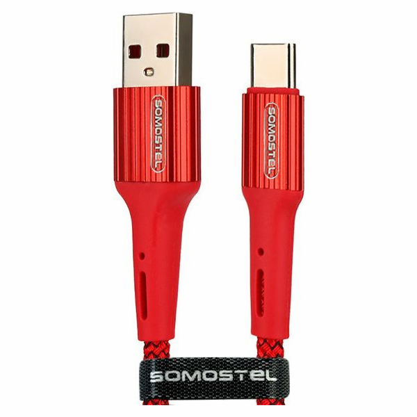 Somostel USB-A - USB-C USB kabel 1 m červený (025697)