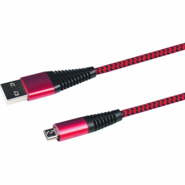 USB kabel 2GO 2GO USB Ladekabel - rot - 100cm pro Micro-USB