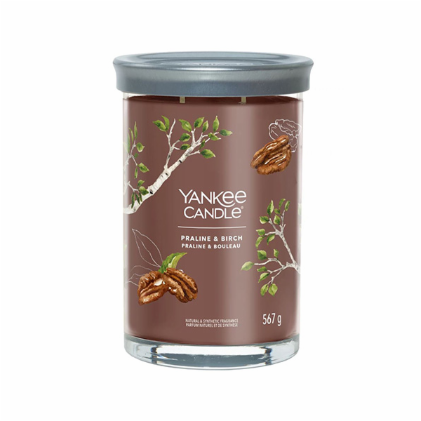 Svíčka ve skleněném válci Yankee Candle, Pralinka a bříza...