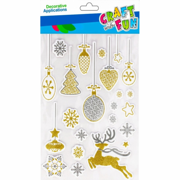 Craft with Fun DEKORACE BN NÁLEPKY SOB CF GLITTER PBH 12/144