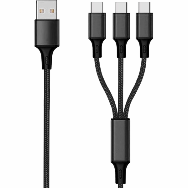 USB kabel 2GO 2GO 3v1 USB Ladekabel - černý - 150 cm pro ...