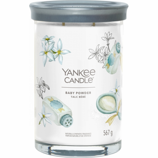 Svíčka ve skleněném válci Yankee Candle, Dětský pudr, 567 g
