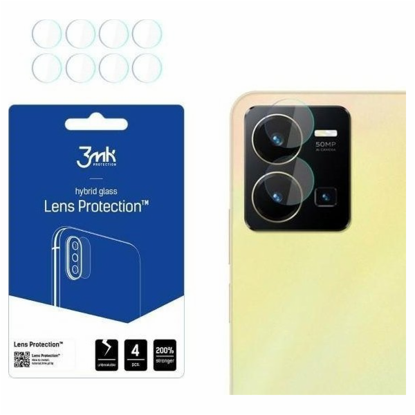 3MK Hybridní sklo pro objektiv chrání vivo Y35 4G [4 pack...
