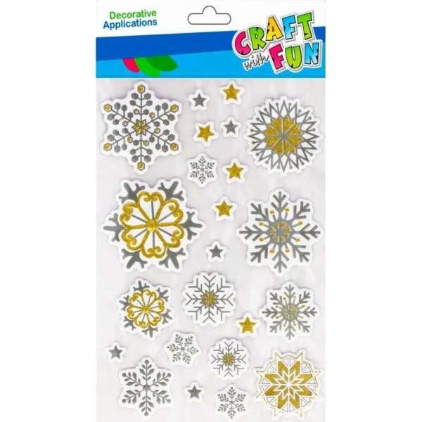 Craft with Fun DEKORACE BN STICKERS STAR CF GLITTER PBH 1...