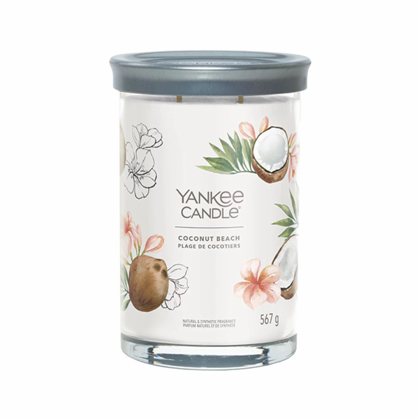 Svíčka ve skleněném válci Yankee Candle, Kokosová pláž, 5...