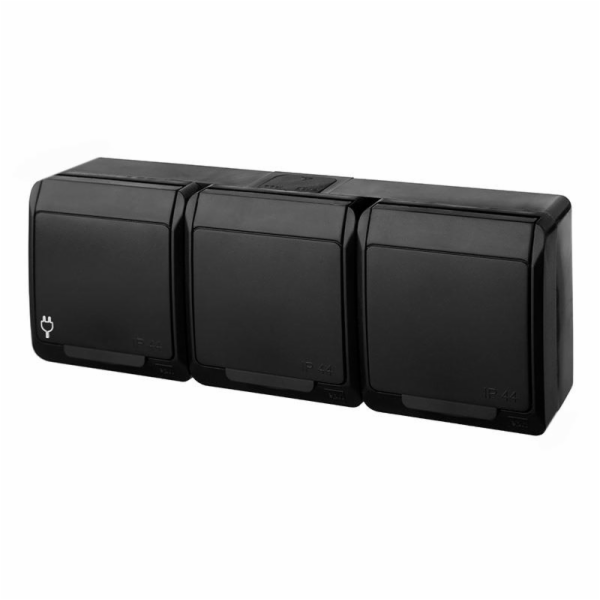 Trojitá zásuvka ELEKTRO-PLAST HERMES, IP44