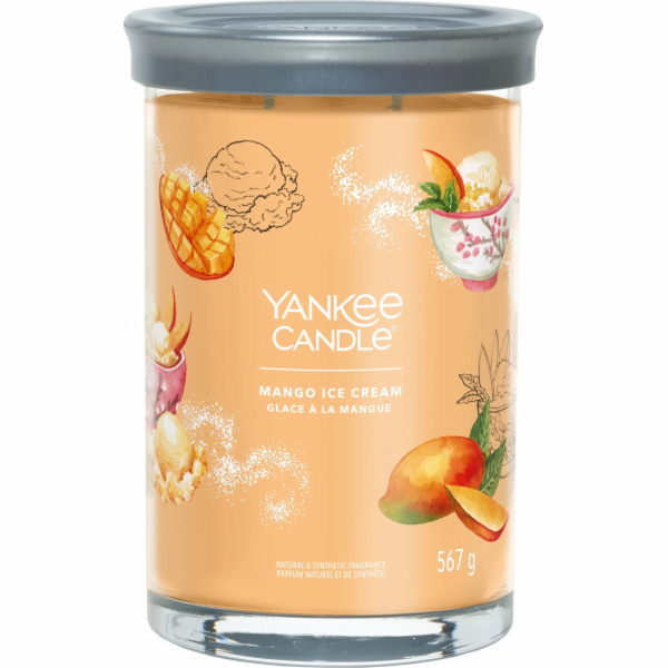 Svíčka ve skleněném válci Yankee Candle, Mangová zmrzlina...