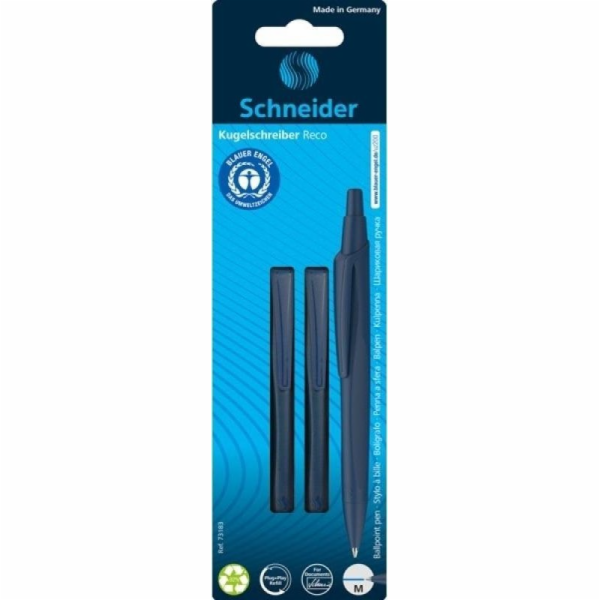 Schneider SCHNEIDER Reco výsuvné kuličkové pero, M, 2 ks,...