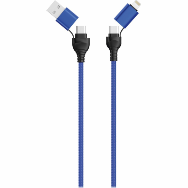 USB 2GO USB-A – kabel USB-C 1,2 m modrý (797368)