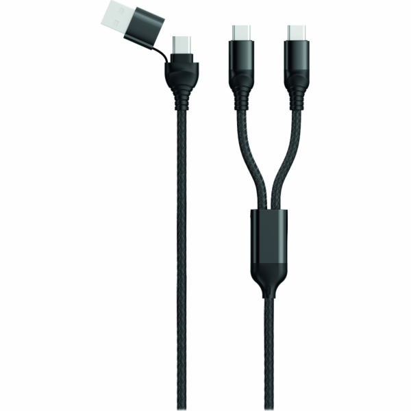 USB kabel 2GO USB-A + USB-C - 2x USB-C 1,2 m černý (797367)
