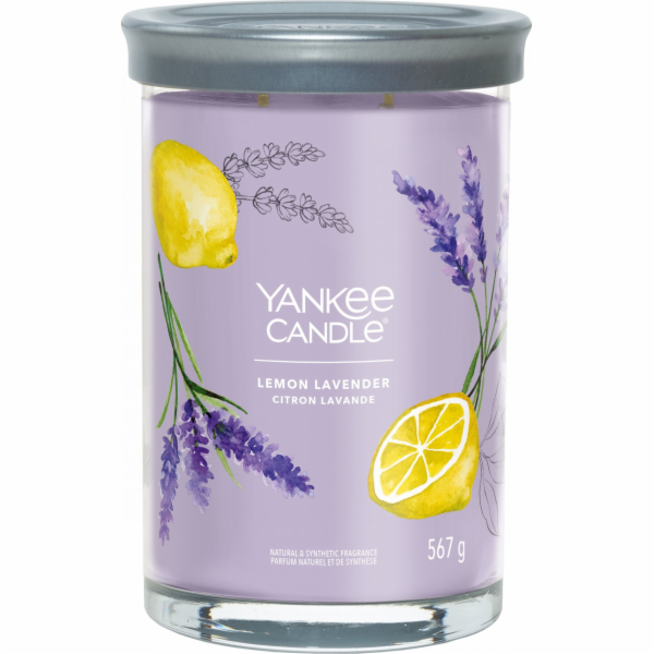 Svíčka ve skleněném válci Yankee Candle, Citrón a levandu...