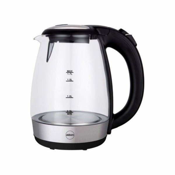 ELDOM Glass kettle LIMEA 2200 W capacity 1.7L LED backlight