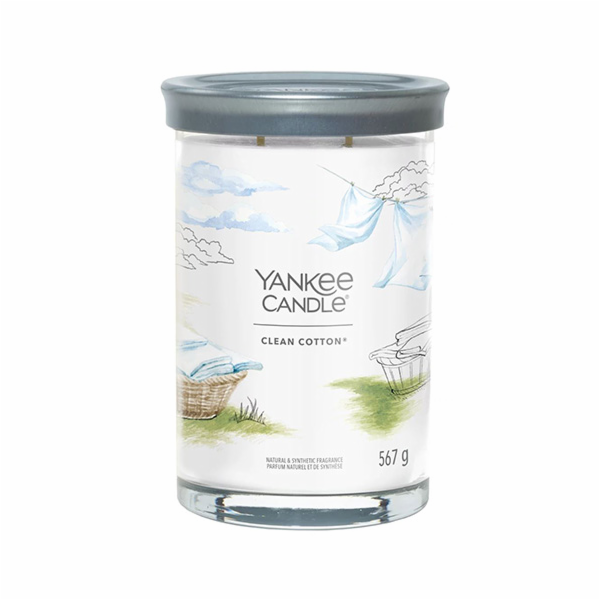 Svíčka ve skleněném válci Yankee Candle, Čistá bavlna, 567 g