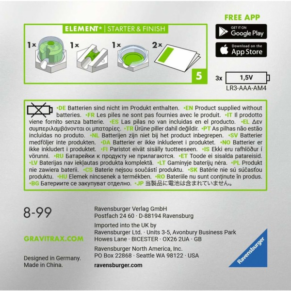 Ravensburger GraviTrax Power Element Start & Finish, dráha