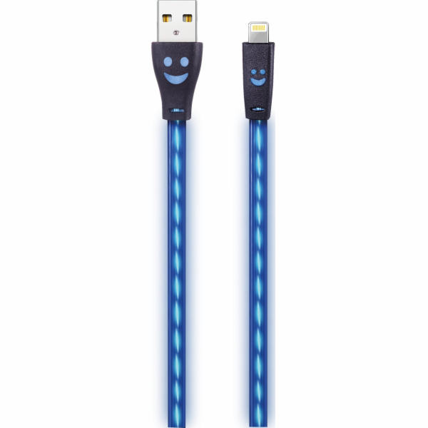 USB kabel 2GO 2GO USB Ladekabel sw mit blauer LED-Beleuch...