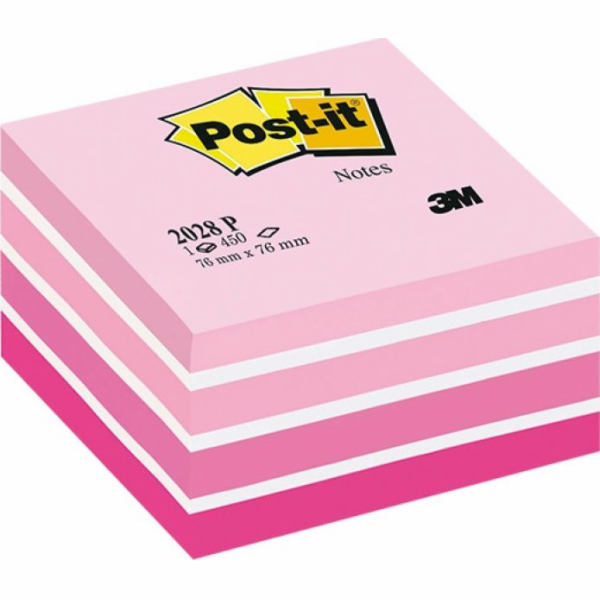 Post-it SAMOLEPÍCÍ KOSTKA POST-IT RŮŽOVÝ AKVAREL 76 X 76 ...