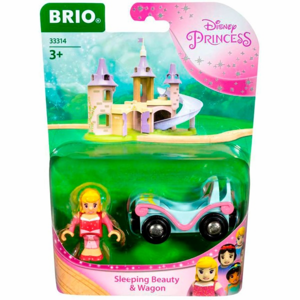 BRIO Disney Princezna Šípková Růženka s vagónkem, autíčko