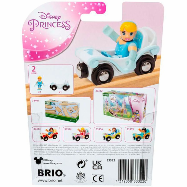 BRIO Disney Princezna Popelka s vagónkem, autíčko