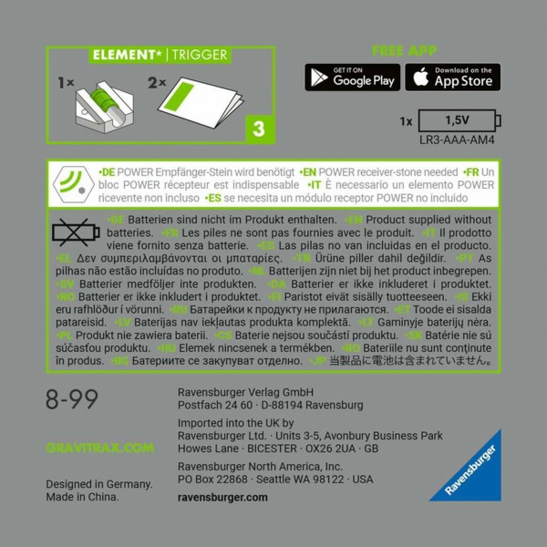 Ravensburger GraviTrax POWER Element Trigger, dráha