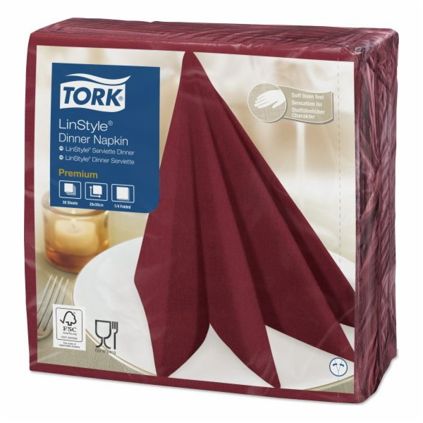 Tork Tork LinStyle - Ubrousky na večeři, prémiové - Burgu...