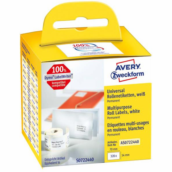 Avery Zweckform ZF UNIVERZÁLNÍ ŠTÍTEK NA ROLU 70X54 320 E...