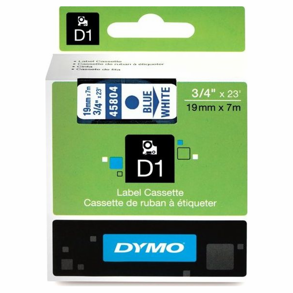 Dymo dymo d1 páska pro tiskárny Blue text na bílém pozadí...