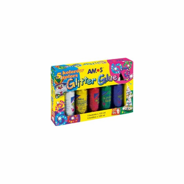 Amos GLITTER SE TŘPYTKY 120 ML X 5 AMOS BAREV