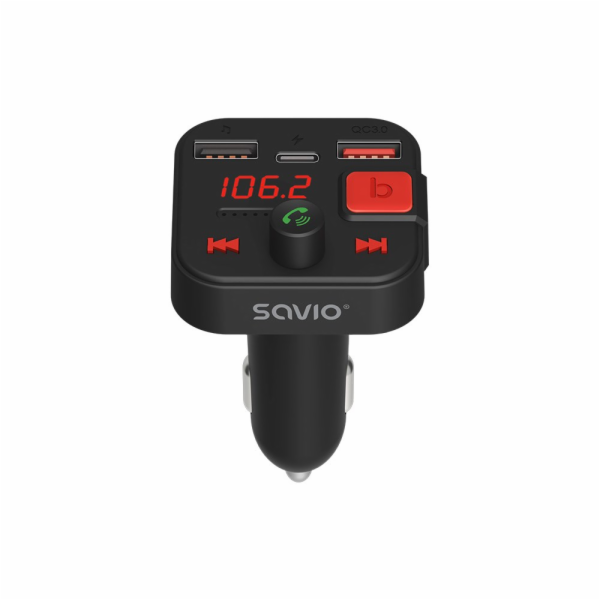 Vysílač vysílač FM Savio CAR TR15 BT PD SAVIO