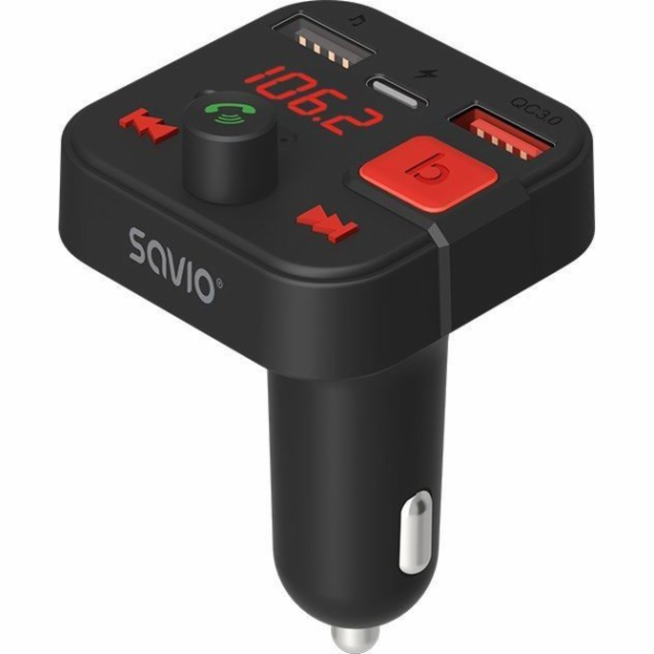 Vysílač vysílač FM Savio CAR TR15 BT PD SAVIO