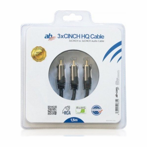 Kabel AB HQ 3xCINCH 1,5m