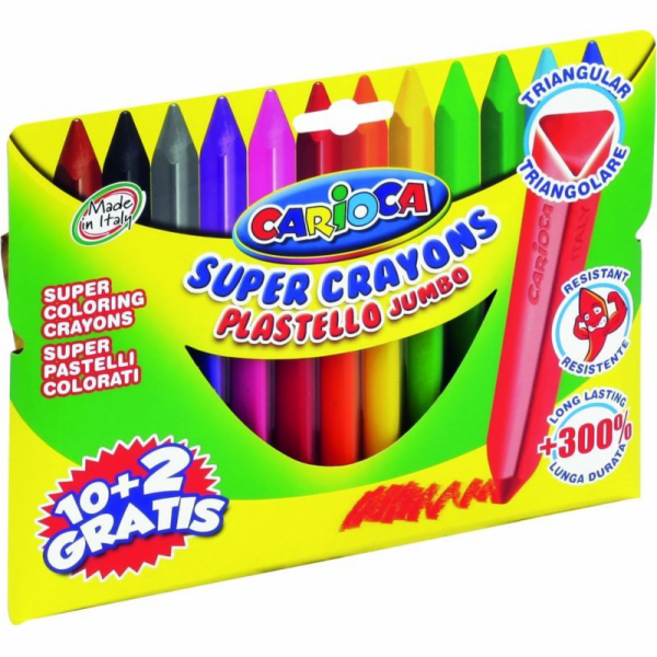 Pastelky Carioca Plastello Jumbo 12 barev