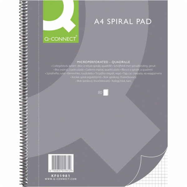 Q-Connect NOTEBOOK A4 MŘÍŽKA 80 STRÁNEK Q-CONNECT