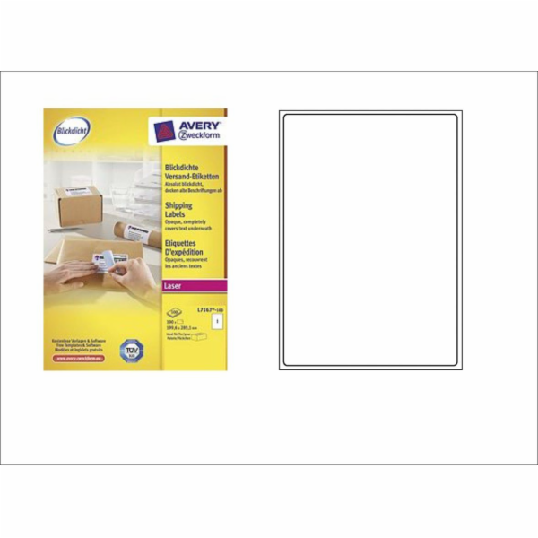 Avery Zweckform LABEL ZF 7167 199,6X289,1 100 LISTŮ/100/ ...