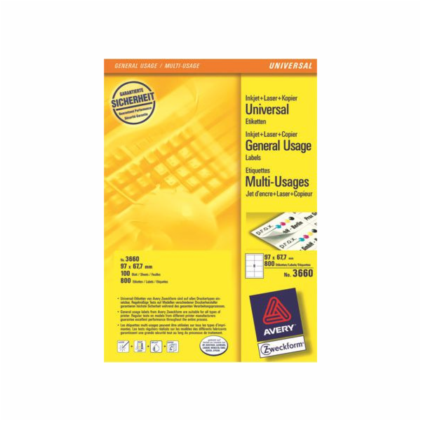 Avery Zweckform Label Printing Paper, 100 listů (3660)
