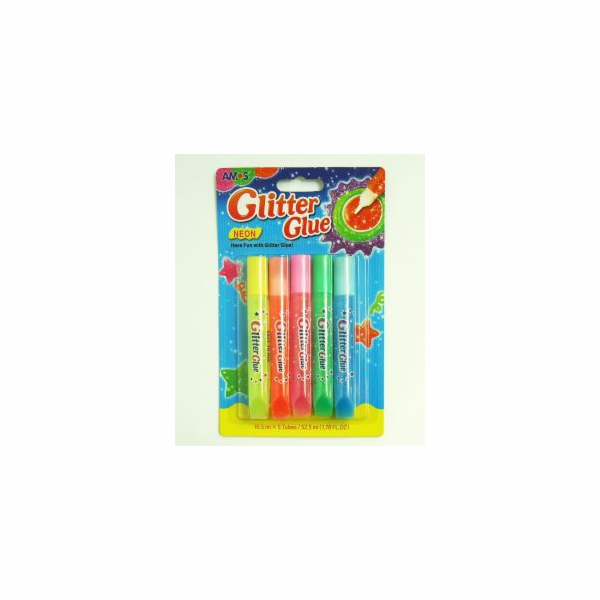 Amos Neon třpytivé lepidlo 5x10,5ml