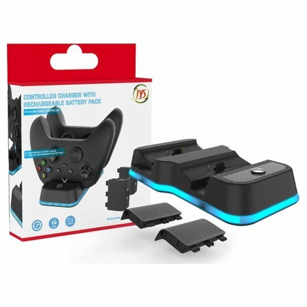 JYS Charger Station+ 2x baterie pro Xbox One X Pad / Jys-...