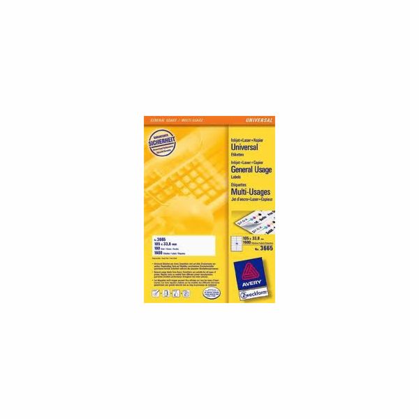 Avery Zweckform LABEL ZF 3665 105X33,8 BEZ OKRAJŮ/1600/ L...