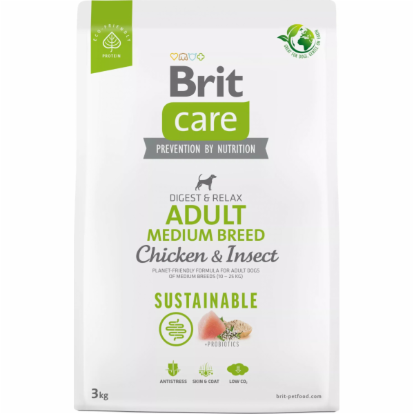 BRIT Care Dog Sustainable Adult Medium Breed Chicken & In...